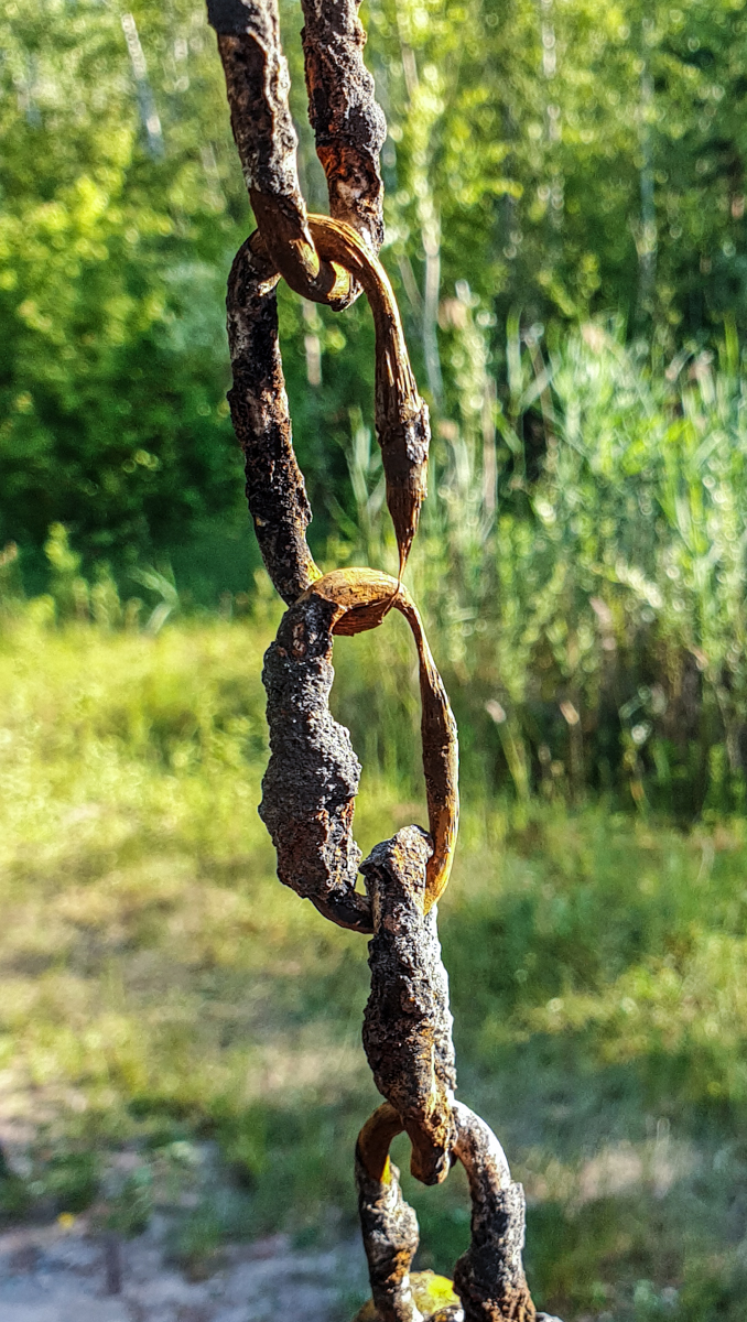 Fast durchgerostete Kette