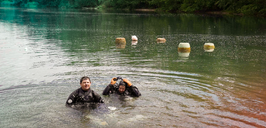 Tibor und Oliver nach dem ersten Tauchgang